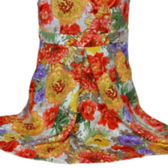 Danny and Nicole A Line Dress Floral Multicolor Size 10 - Picture 3 of 8
